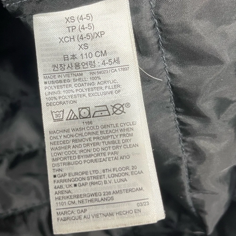 GAP GIRLS FLORAL COLD CONTROL PUFFY WATER RESISTANT COAT
